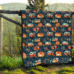 Caravan Camping Pattern Print Quilt