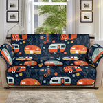 Caravan Camping Pattern Print Sofa Protector