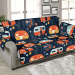 Caravan Camping Pattern Print Sofa Protector