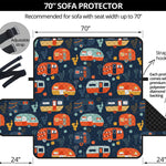 Caravan Camping Pattern Print Sofa Protector