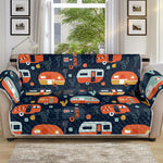 Caravan Camping Pattern Print Sofa Protector