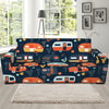 Caravan Camping Pattern Print Sofa Slipcover