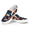 Caravan Camping Pattern Print White Slip On Sneakers