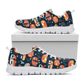 Caravan Camping Pattern Print White Running Shoes