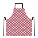 Cardinal Red And White Gingham Print Apron