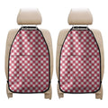 Cardinal Red And White Gingham Print Car Seat Organizers