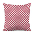 Cardinal Red And White Gingham Print Pillow Cover