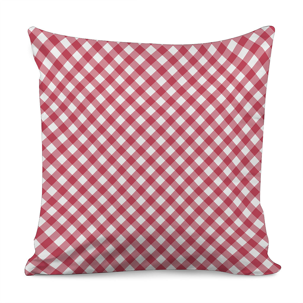 Cardinal Red And White Gingham Print Pillow Cover