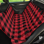 Cardinal Red Buffalo Check Pattern Print Pet Car Back Seat Cover