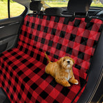 Cardinal Red Buffalo Check Pattern Print Pet Car Back Seat Cover