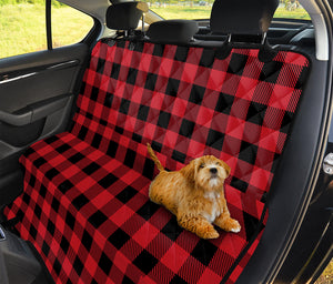 Cardinal Red Buffalo Check Pattern Print Pet Car Back Seat Cover