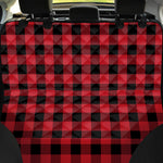 Cardinal Red Buffalo Check Pattern Print Pet Car Back Seat Cover