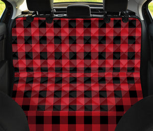 Cardinal Red Buffalo Check Pattern Print Pet Car Back Seat Cover