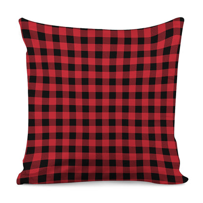 Cardinal Red Buffalo Check Pattern Print Pillow Cover