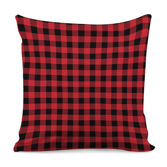 Cardinal Red Buffalo Check Pattern Print Pillow Cover