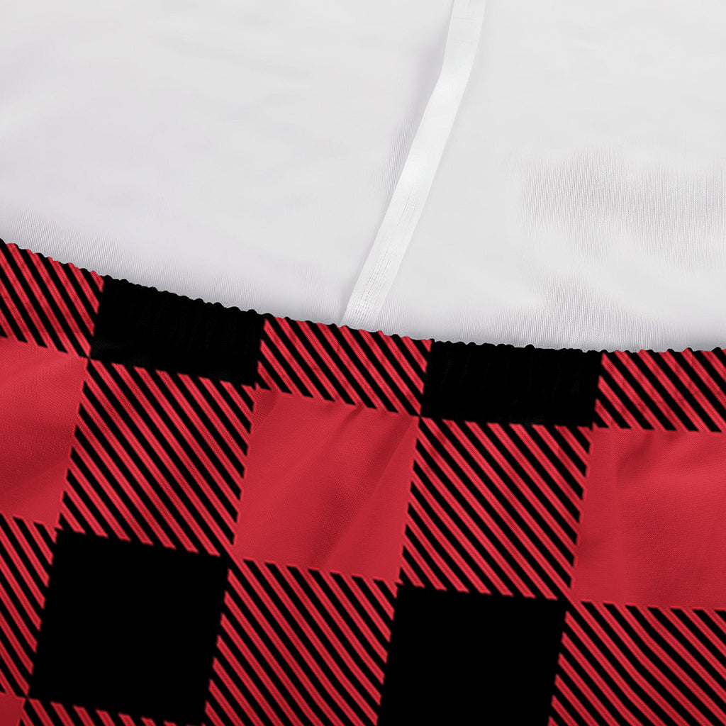 Cardinal Red Buffalo Check Pattern Print Sofa Cover