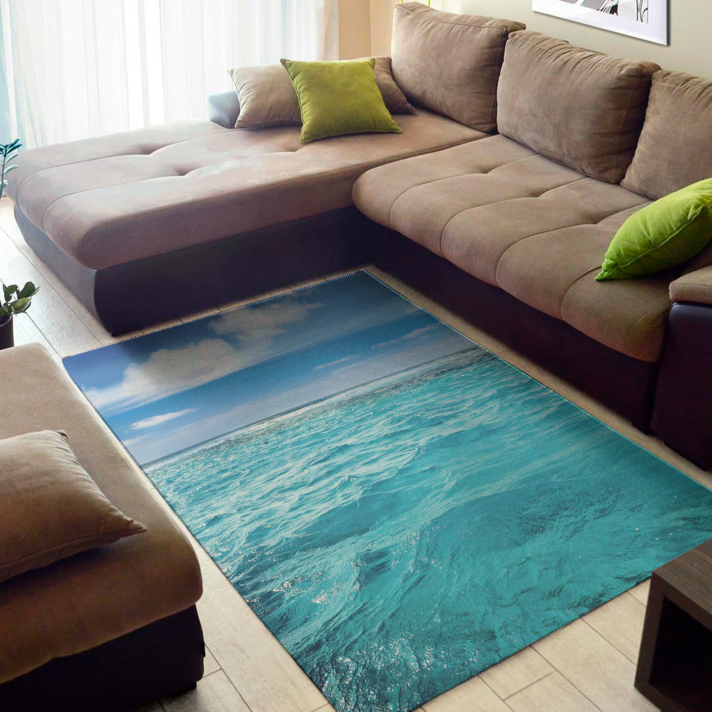 Caribbean Ocean Print Area Rug