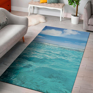 Caribbean Ocean Print Area Rug