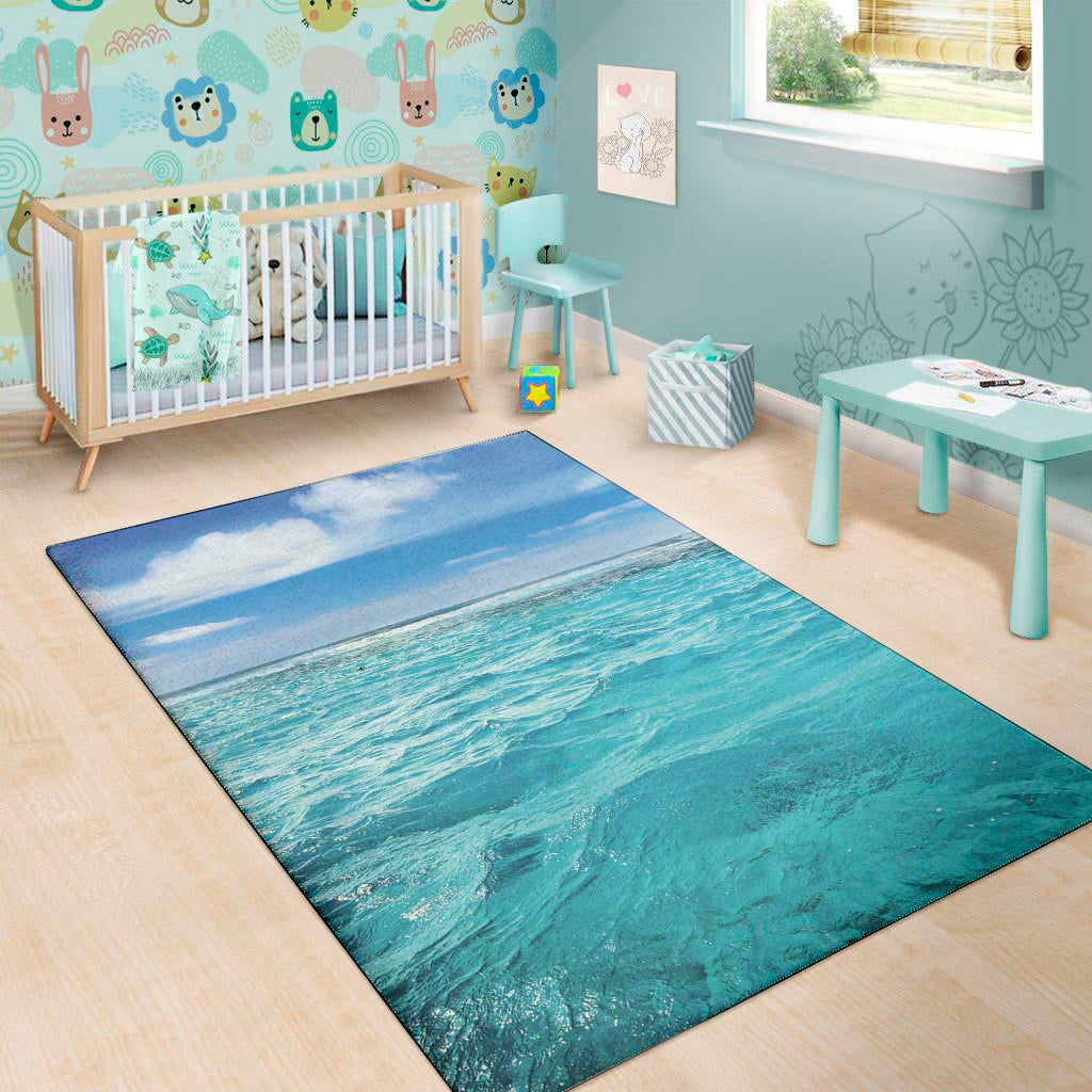 Caribbean Ocean Print Area Rug