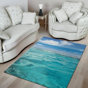 Caribbean Ocean Print Area Rug