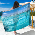 Caribbean Ocean Print Beach Sarong Wrap