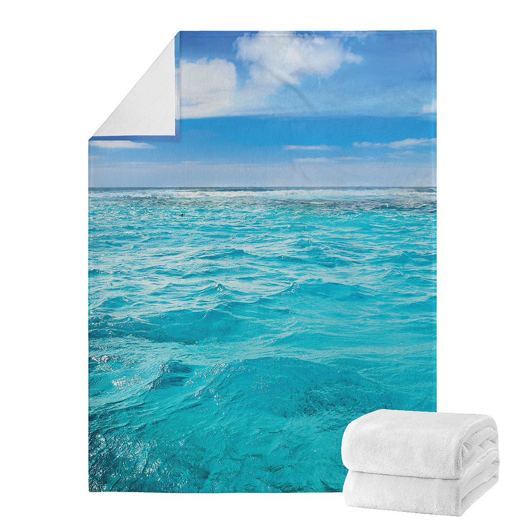 Caribbean Ocean Print Blanket