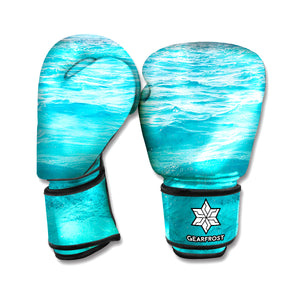 Caribbean Ocean Print Boxing Gloves