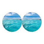 Caribbean Ocean Print Car Coasters