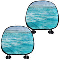 Caribbean Ocean Print Car Headrest Covers