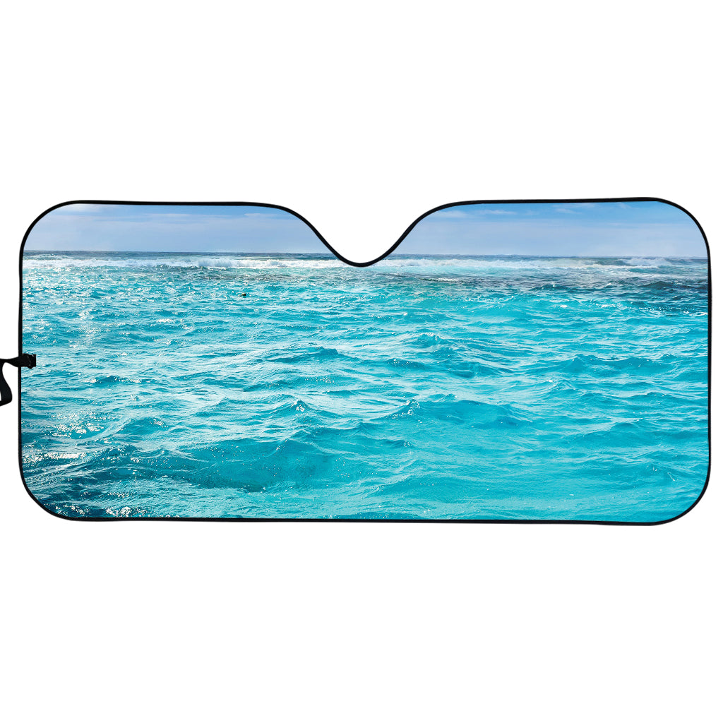 Caribbean Ocean Print Car Sun Shade