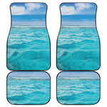 Caribbean Ocean Print Front and Back Car Floor Mats