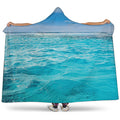 Caribbean Ocean Print Hooded Blanket