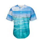 Caribbean Ocean Print Men's Baseball Jersey