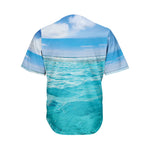 Caribbean Ocean Print Men's Baseball Jersey