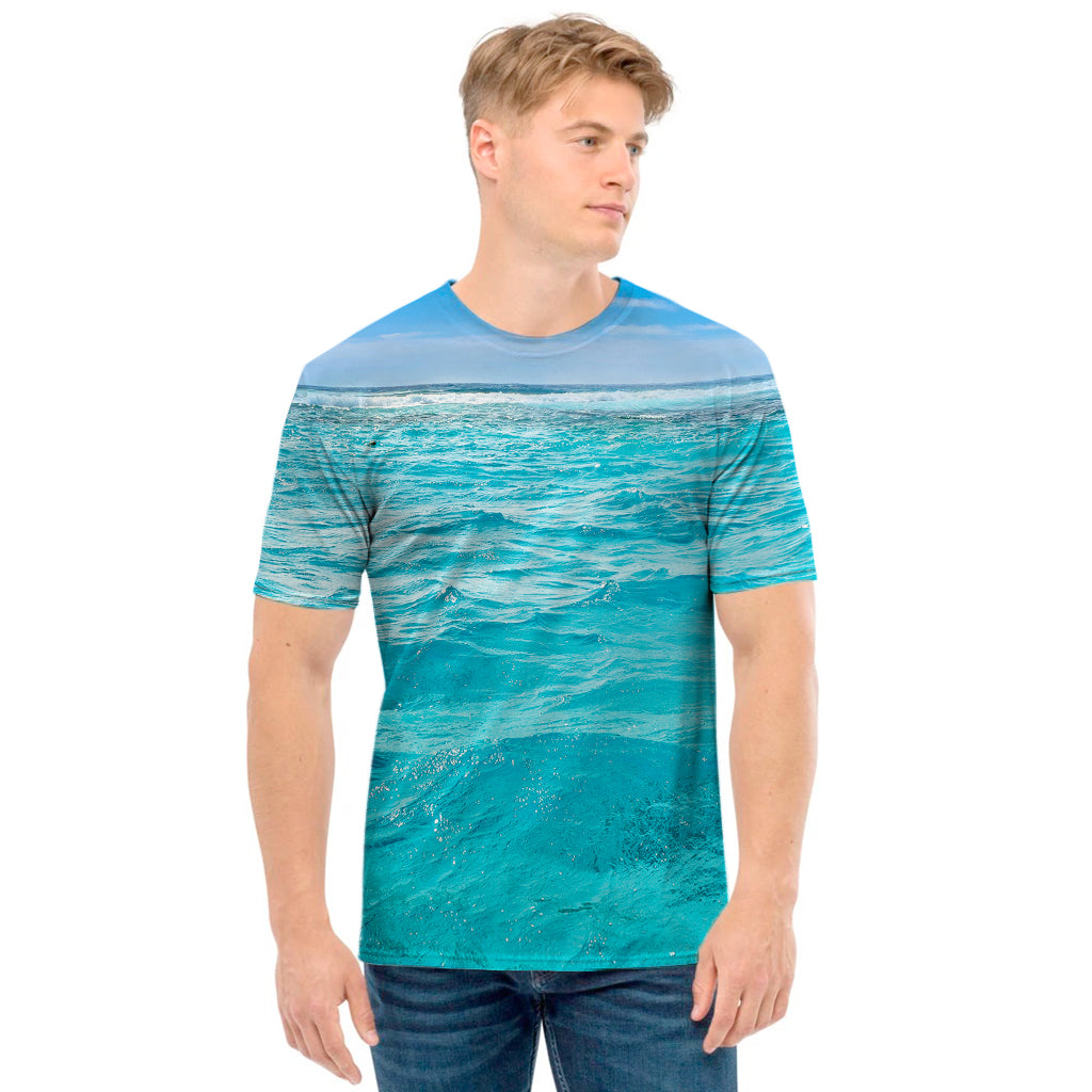 Caribbean Ocean Print Men's T-Shirt