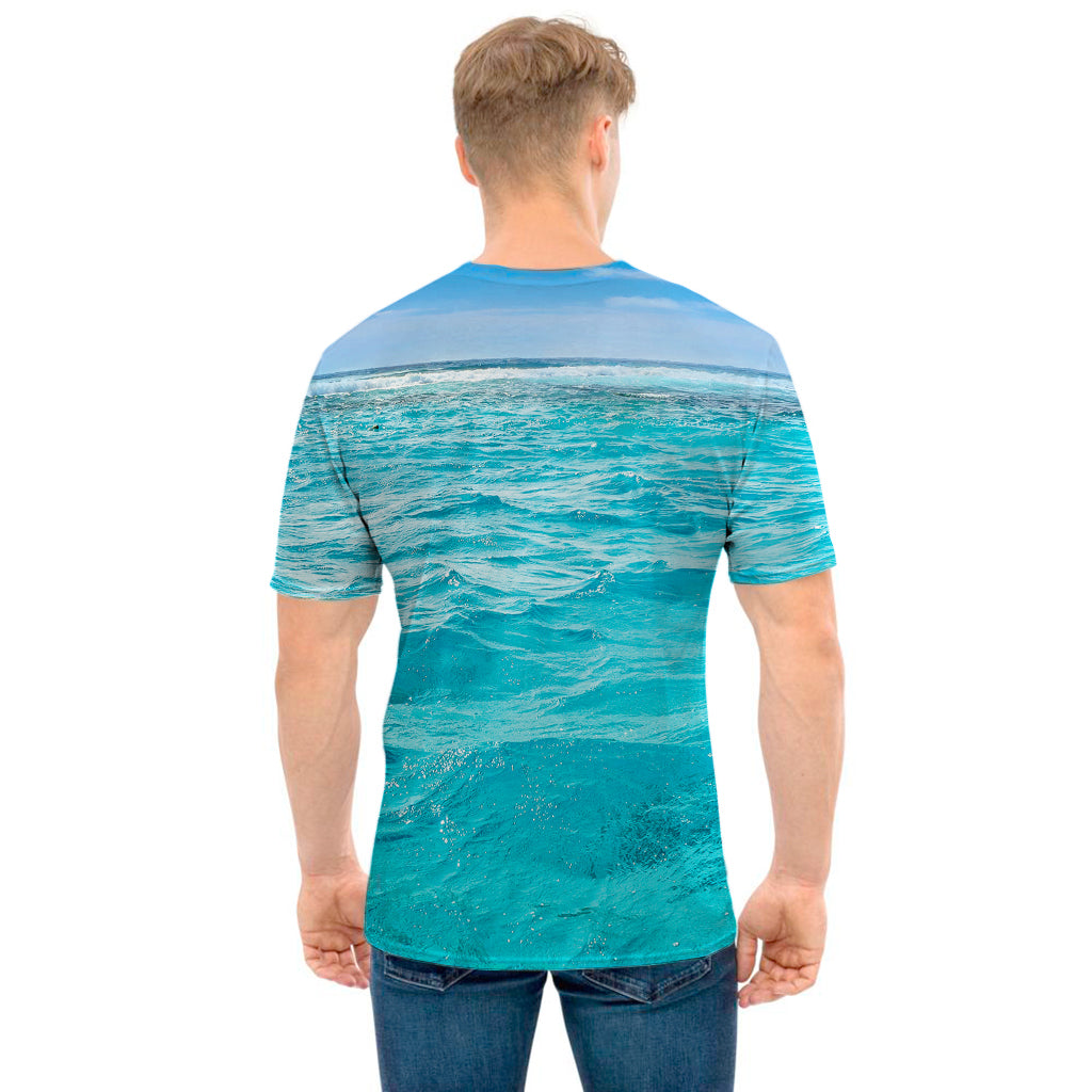 Caribbean Ocean Print Men's T-Shirt