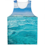 Caribbean Ocean Print Men's Tank Top