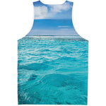 Caribbean Ocean Print Men's Tank Top