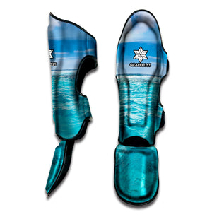 Caribbean Ocean Print Muay Thai Shin Guard