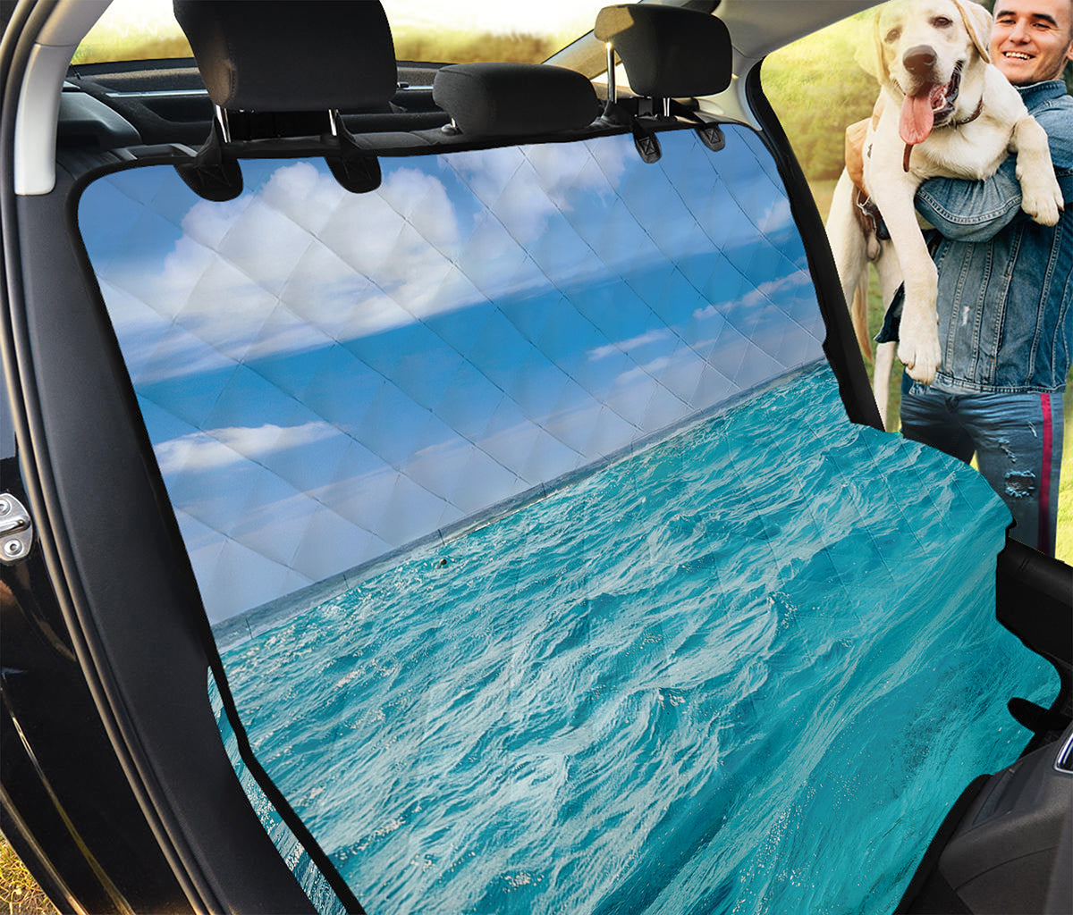 Caribbean Ocean Print Pet Car Back Seat Cover