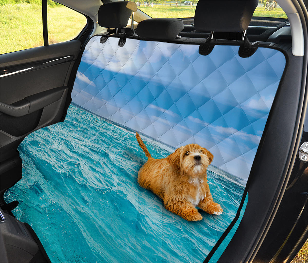 Caribbean Ocean Print Pet Car Back Seat Cover