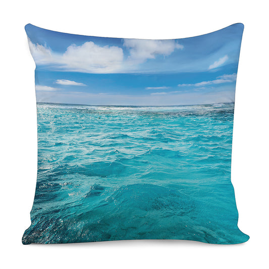Caribbean Ocean Print Pillow Cover