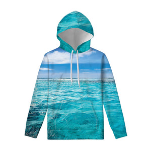 Caribbean Ocean Print Pullover Hoodie