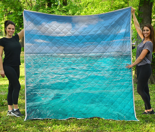 Caribbean Ocean Print Quilt