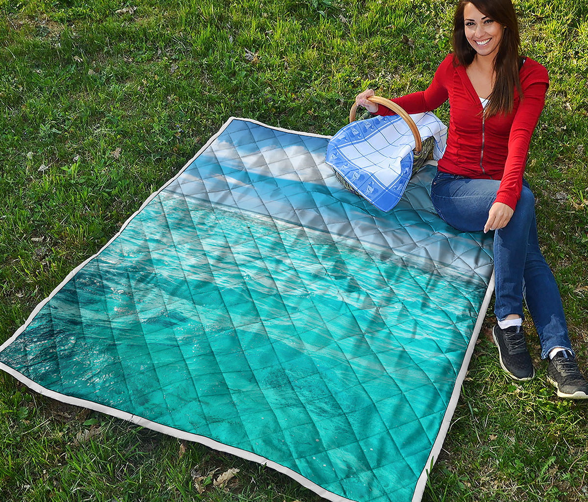 Caribbean Ocean Print Quilt