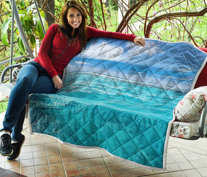 Caribbean Ocean Print Quilt
