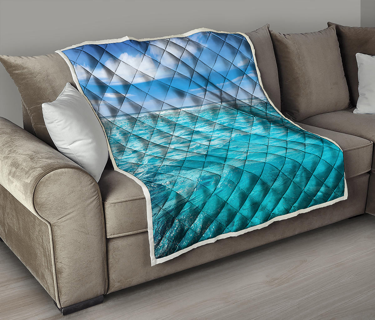 Caribbean Ocean Print Quilt