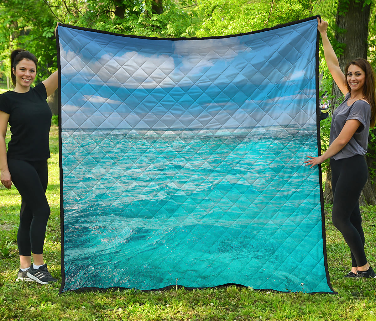 Caribbean Ocean Print Quilt