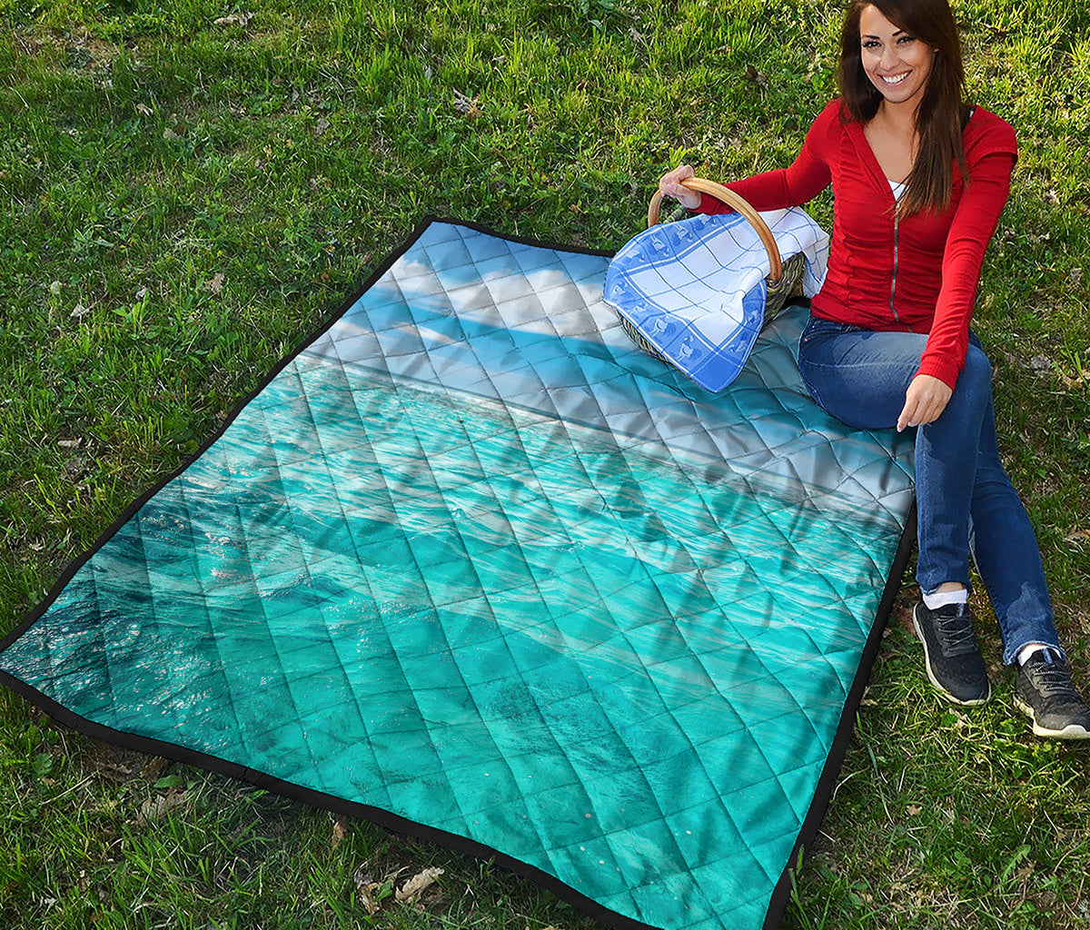 Caribbean Ocean Print Quilt