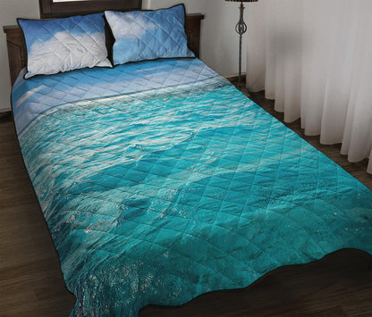 Caribbean Ocean Print Quilt Bed Set
